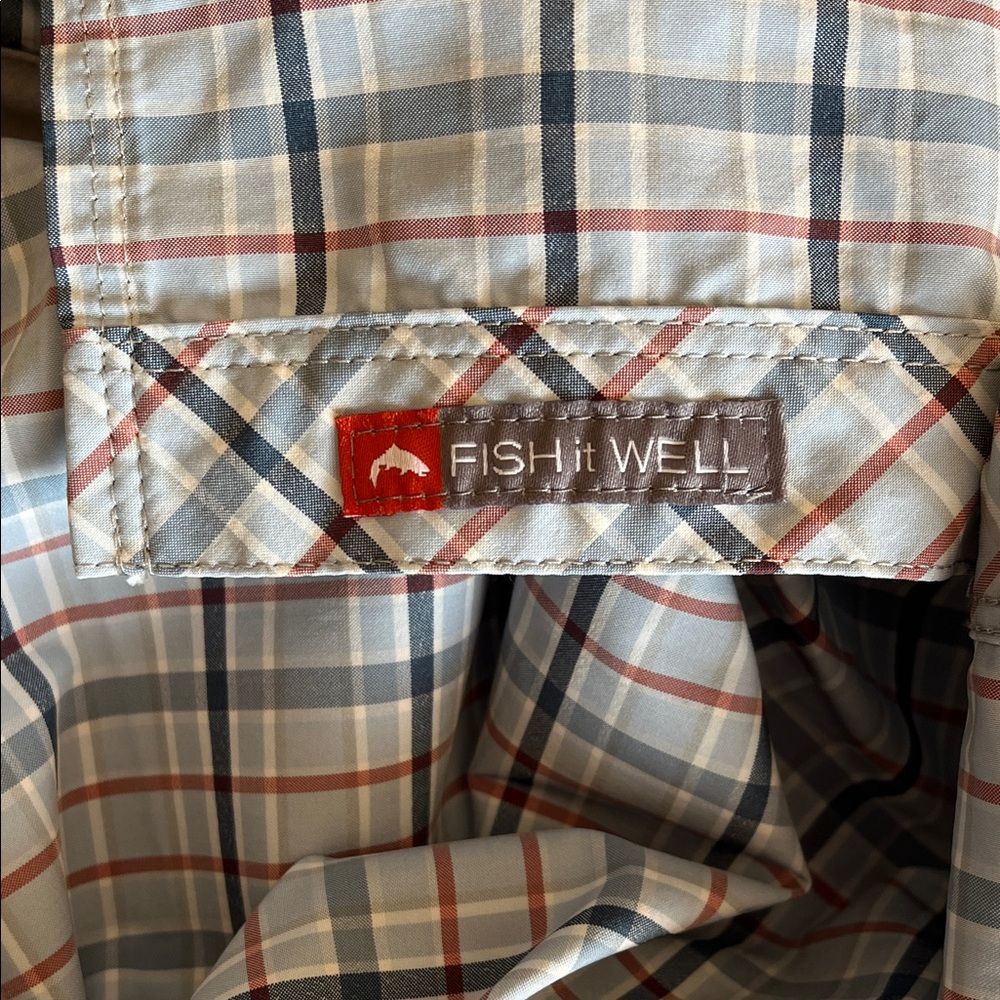 Simms Mens' Stone Cold LS Shirt in Sterling Plaid Sz XXL - Picture 8 of 10